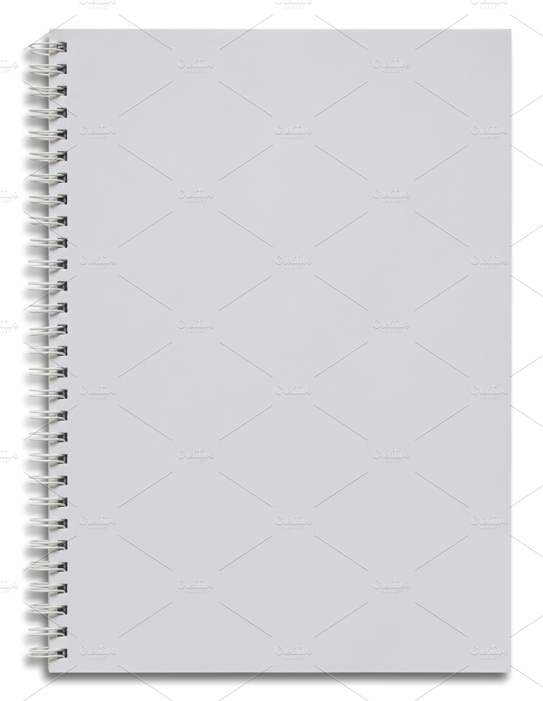 Blank white spiral notebook featuring book, notebook, and white, a School & Education Photo by aopsan