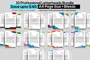 10 Business Letterhead Bundle, a Stationery Template by Business Flyers (Thumbnail 1 of 4)