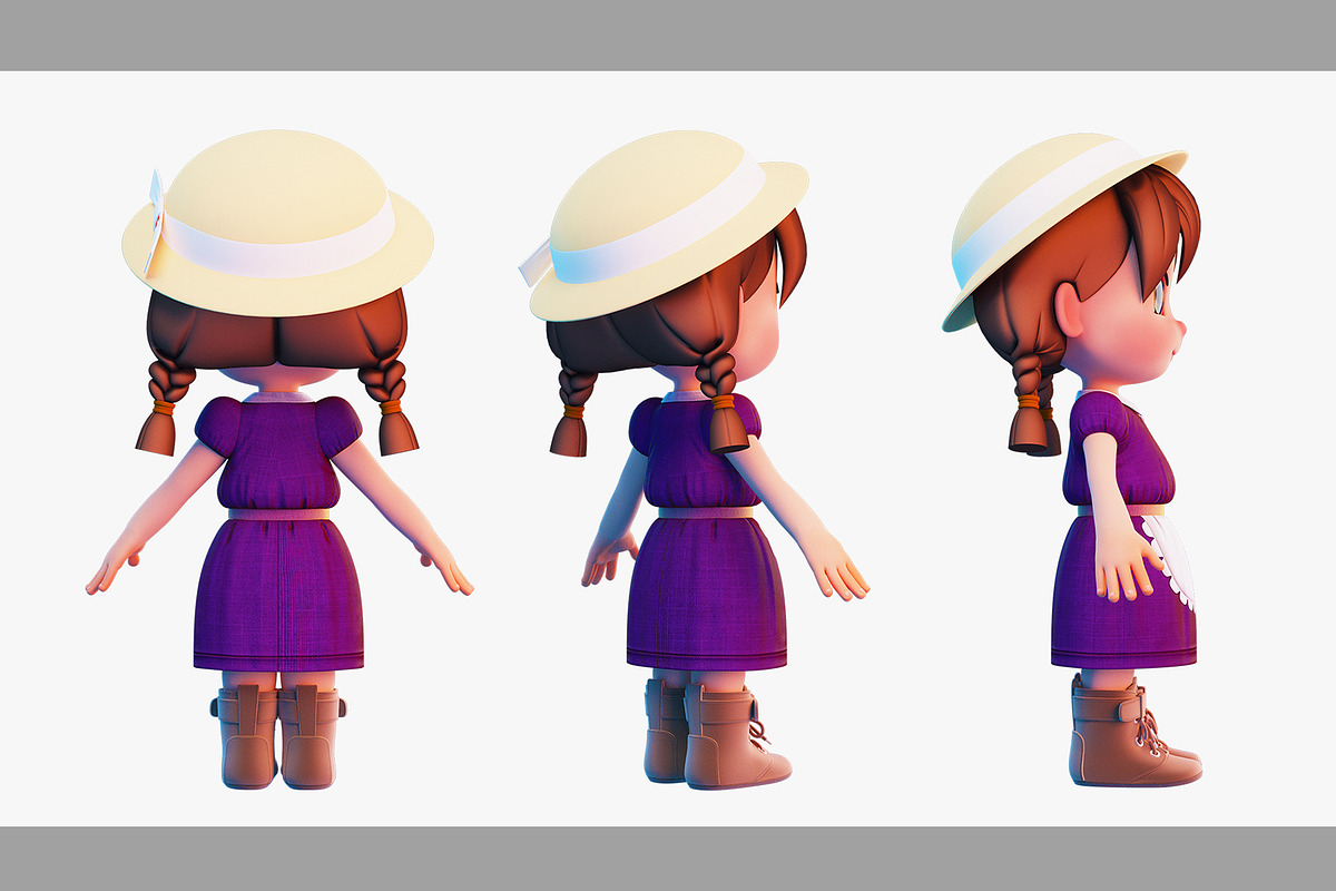 3d Cartoon Girl SG3FC, a Characters & Person 3D Model by LomellRueca (Photo 3 of 27)