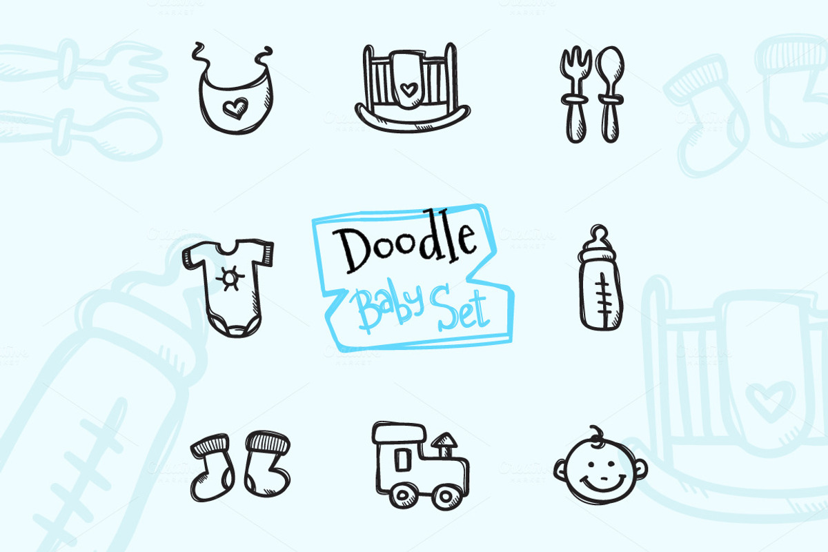 72 Doodle Elements Pack, an Icon by Trapezoid (Photo 6 of 12)
