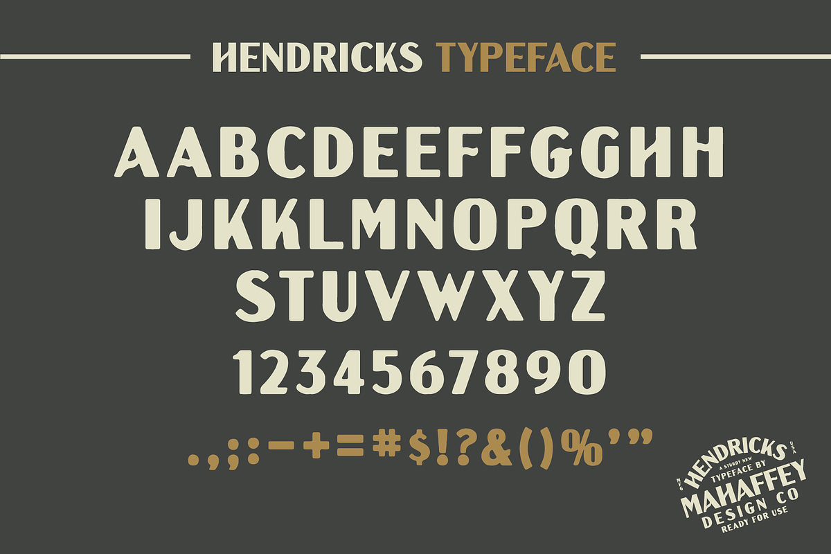 Hendricks - Old Time Sans, a Sans Serif Font by Mahaffey Design Co.  (Photo 3 of 4)