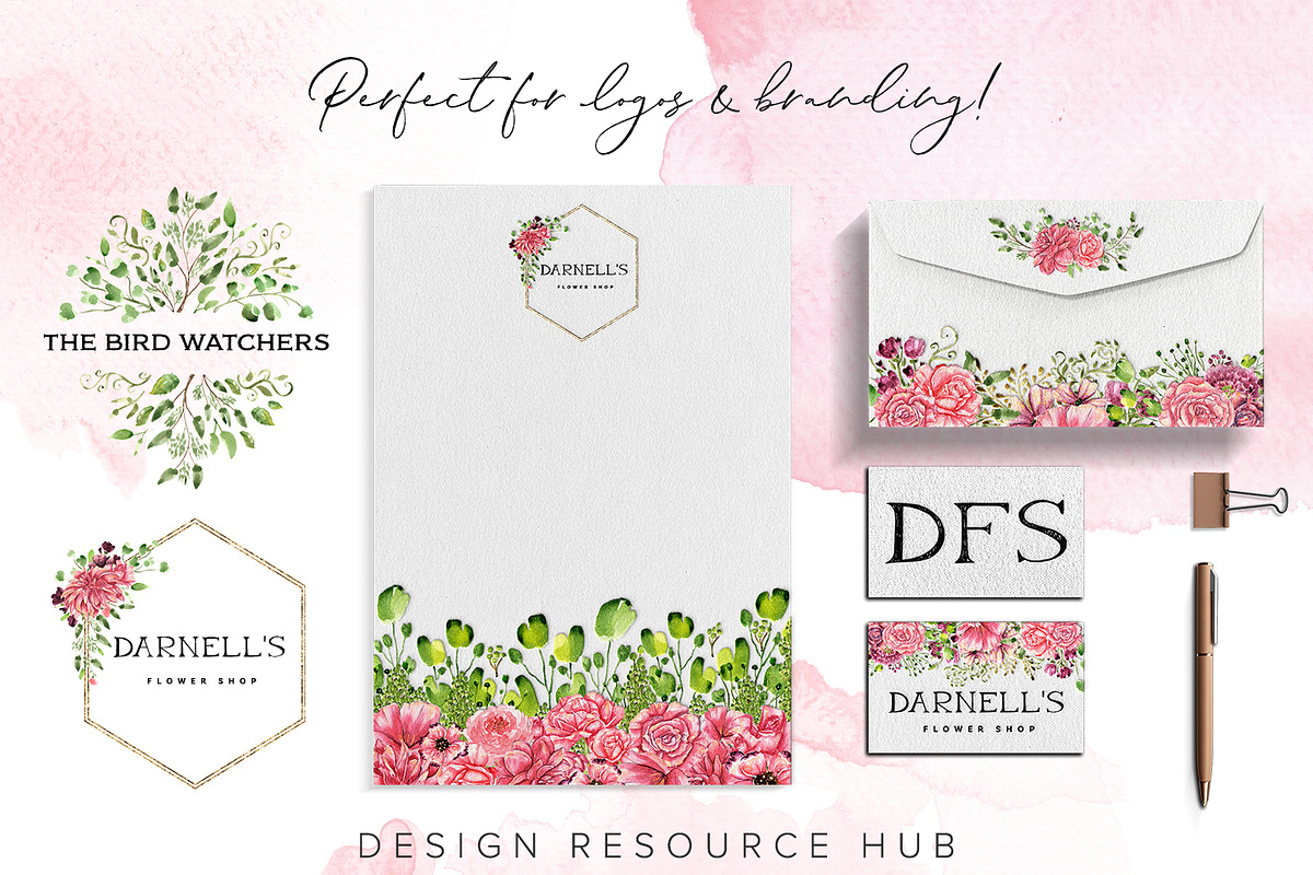 Watercolor Pack: Cerise Romance, a Texture Illustration by Design Resource Hub (Photo 7 of 11)