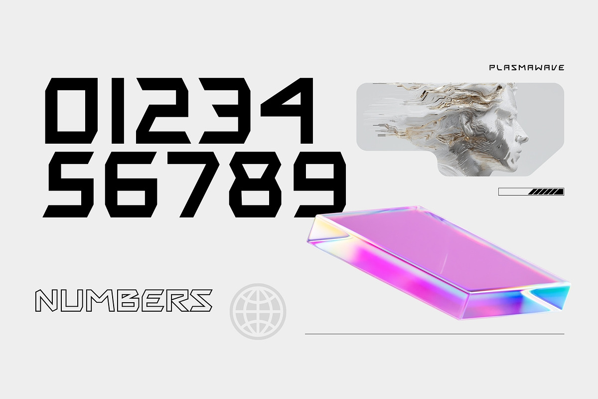 Plasmawave - Futuristic Typeface, a Sans Serif Font by HipFonts (Photo 3 of 9)