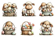 Easter Basket Clipart Bundle, an Illustration by Dream Creation (Thumbnail 7 of 8)