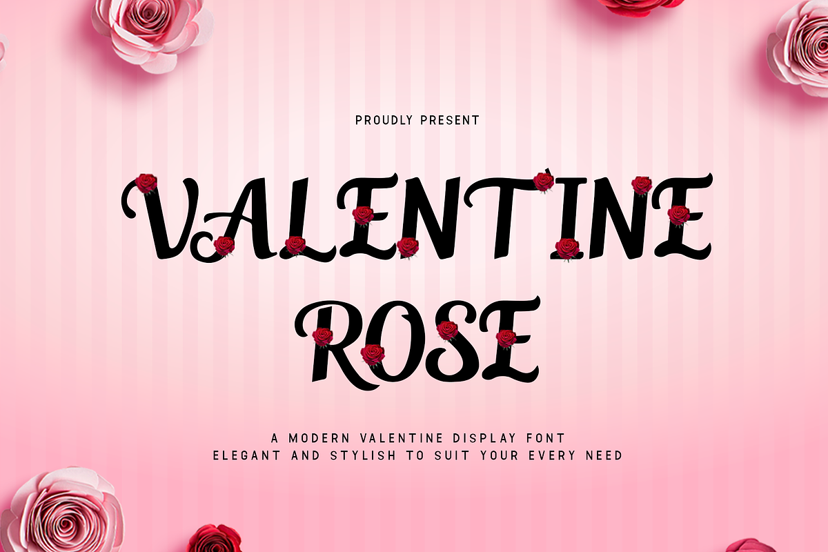 Valentine Rose-Modern Valentine Font, a Serif Font by overlaytemplates (Photo 1 of 5)