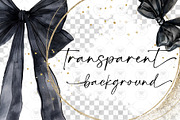 Black Bow Clipart Watercolor, an Illustration by BigCakeBee (Thumbnail 2 of 4)