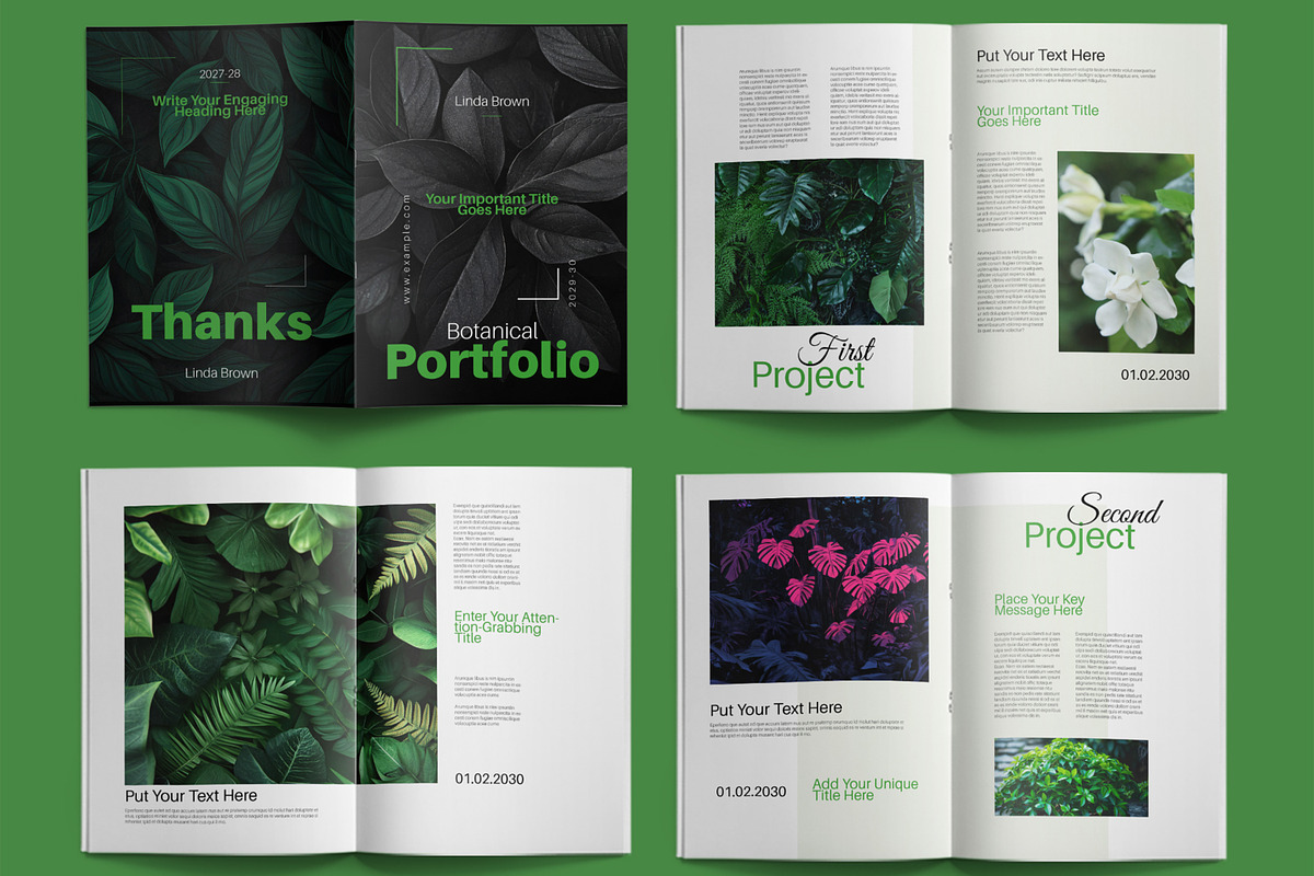 Botanical Portfolio Design, a Magazine Template by ContestDesign (Photo 2 of 3)