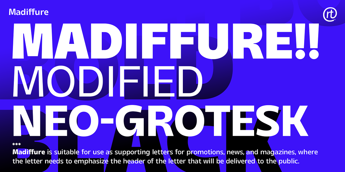 Madiffure Font Family, a Sans Serif Font by Ridtype Foundry