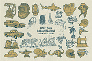 Caltons Badges & Caltons Typeface, an Illustration by Wortfice (Thumbnail 7 of 9)