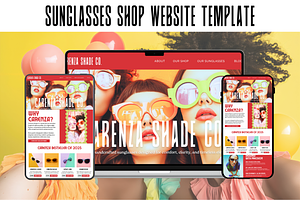 Sunglasses Shop website template, a Websites & App Template by wekreatif