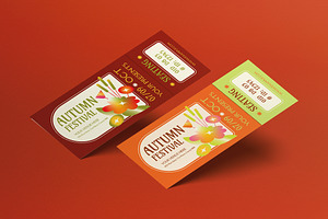 Gradient Autumn Festival Ticket, a Card Template by graphicook