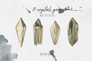 Crystals Gems Watercolor, a Texture Illustration by Maria's little shop (Thumbnail 4 of 7)