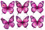 Watercolor Pink Butterfly Clipart, an Illustration by Libby Wishes (Thumbnail 5 of 5)