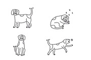 Cute doodle dogs (big collection), an Animal Illustration by Liz Pengilley Studio (Thumbnail 5 of 23)
