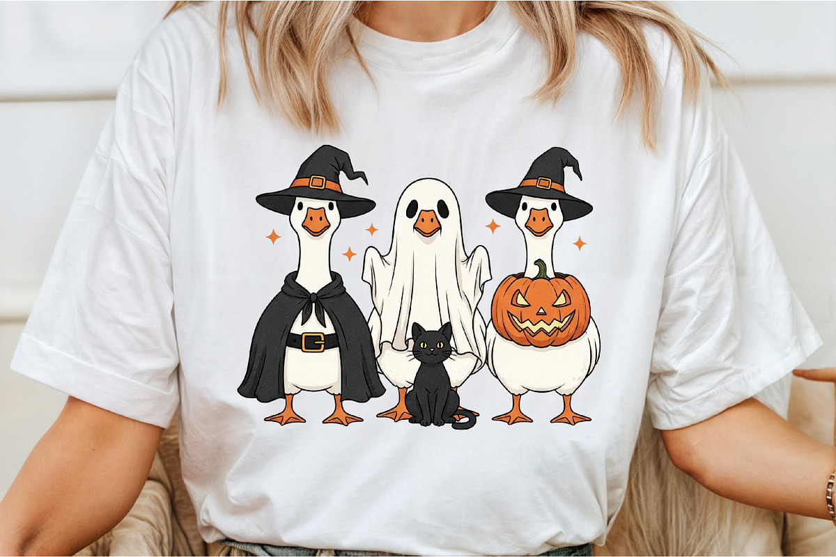 Halloween Goose PNG, Boo Ghost Goose, an Illustration by Libby Wishes (Photo 5 of 6)