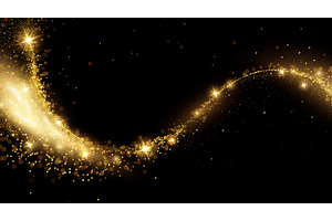 Abstract shiny gold glitter design