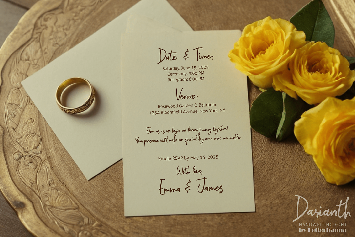 Darianth Handwriting Font, a Handwritten Font by Letterhanna Studio (Photo 6 of 13)