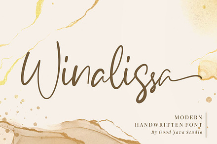Winalissa - Modern Handwritten, a Script Font by Good Java Studio