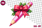 Pencil with Bow Clipart Bundle Files, a Decorative Illustration by taramija (Thumbnail 21 of 26)
