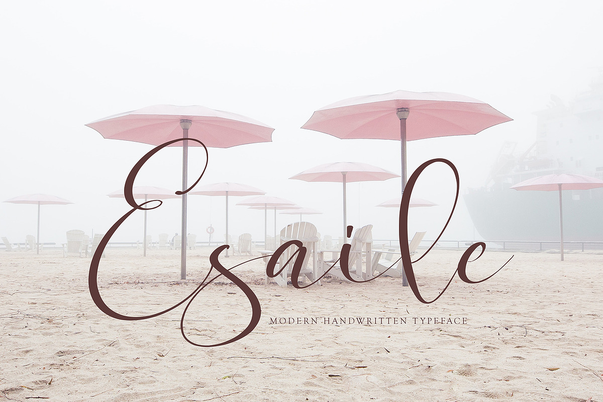 Ghanila, a Script Font by pineungtype (Photo 2 of 11)