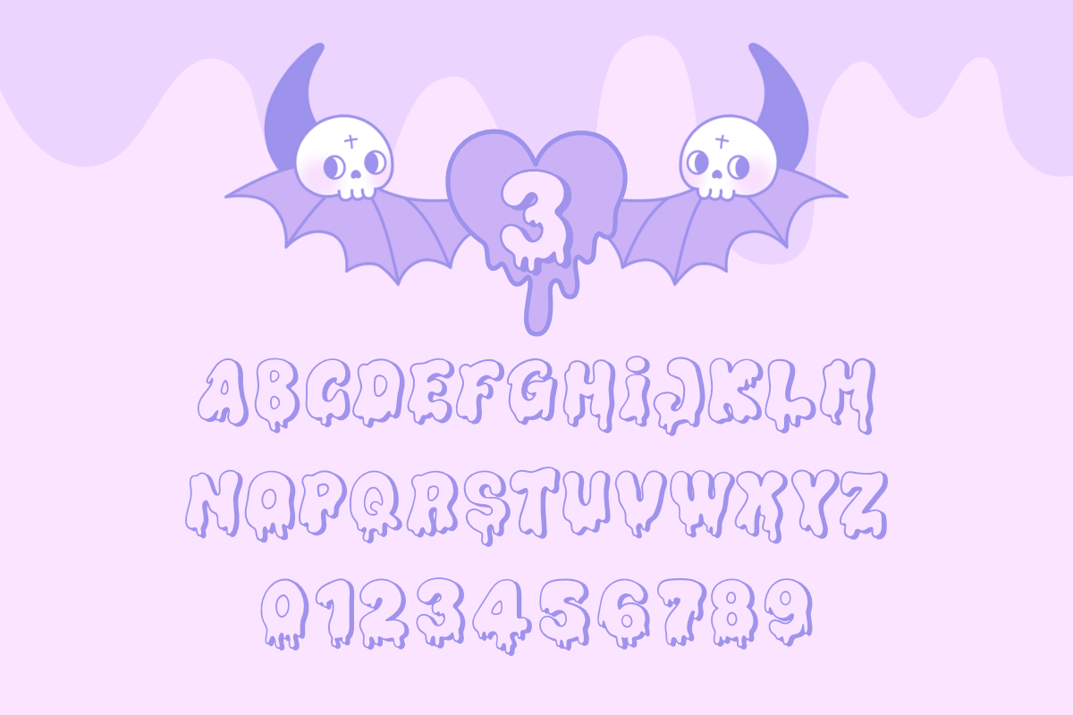 Creepy Kawaii Font, a Handwritten Font by Babymimiart (Photo 8 of 9)
