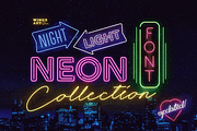 Retro Neon Font Collection, a Sans Serif Font by Wingsart Studio (Thumbnail 1 of 24)
