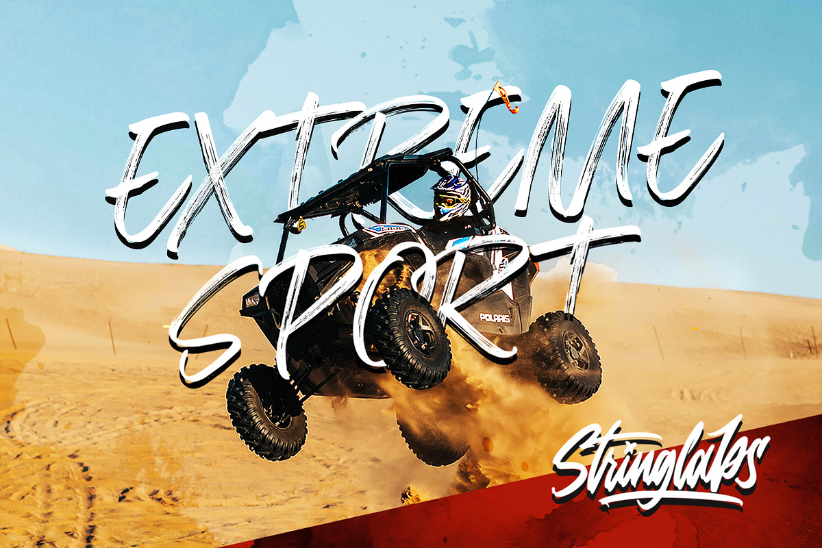 Emixvade - Handbrush Font preview 2