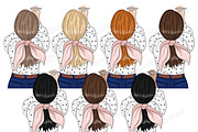 Travel Girls Clipart, a Person Illustration by GlamArtZhanna (Thumbnail 4 of 4)