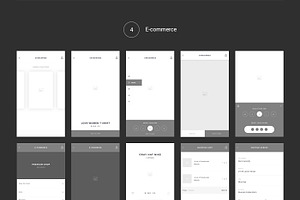 Wireframe Mobile UI Kit