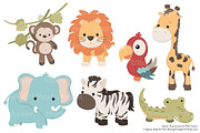 Cute Safari Animal Vectors & Clipart, an Animal Illustration by Amanda Ilkov (Thumbnail 2 of 3)