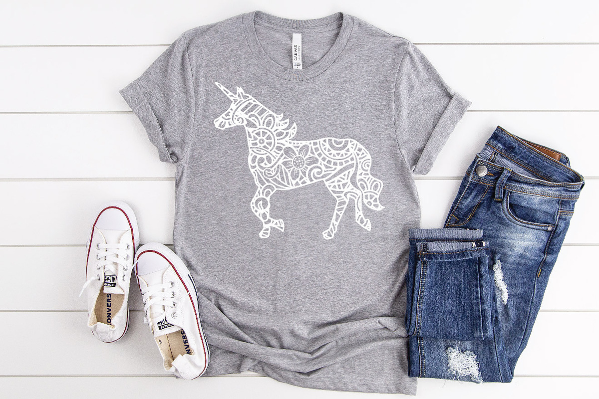 Unicorn Mandala SVG Bundle, an Illustration by OldMarket Designs (Photo 2 of 6)