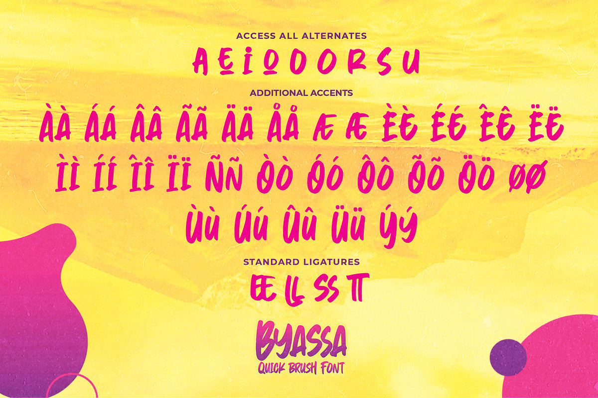 Byassa - Quick Brush Font, a Font by Gassstype (Photo 7 of 9)