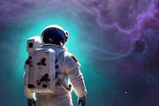 Beautiful Outer Space with Astronaut, a Person Illustration by Sharon Schwalbe (Thumbnail 3 of 4)
