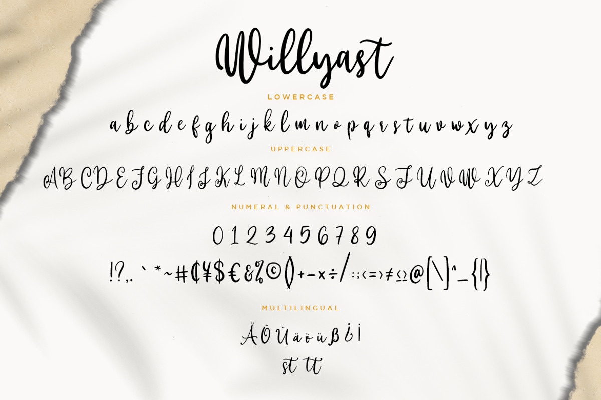 Willyast Calligraphy Business Font preview 7
