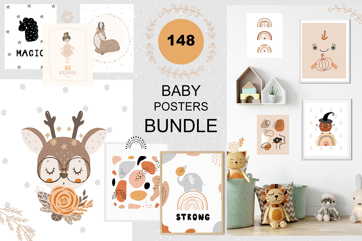 Baby Cute Posters Bundle Collection