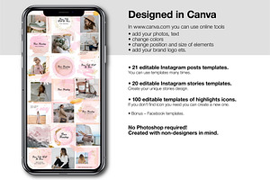 Pink Puzzle CANVA Instagram Template