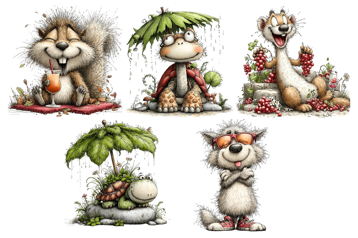 Summer Woodland PNG Clipart, an Animal Illustration by Nicolle's Colorful Art (Photo 4 of 4)
