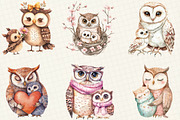 Mother's Day Owl Sublimation Clipart, an Illustration by OK Design (Thumbnail 4 of 5)