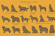 Herding dogs, Sheepdogs Silhouettes, an Animal Illustration by pet design shop (Thumbnail 4 of 13)