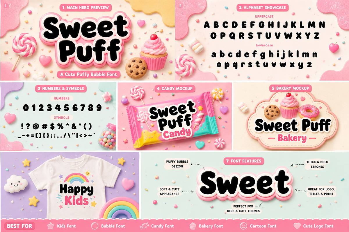 Sweet Puff, a Slab Serif Font by Wow Magic (Photo 7 of 10)