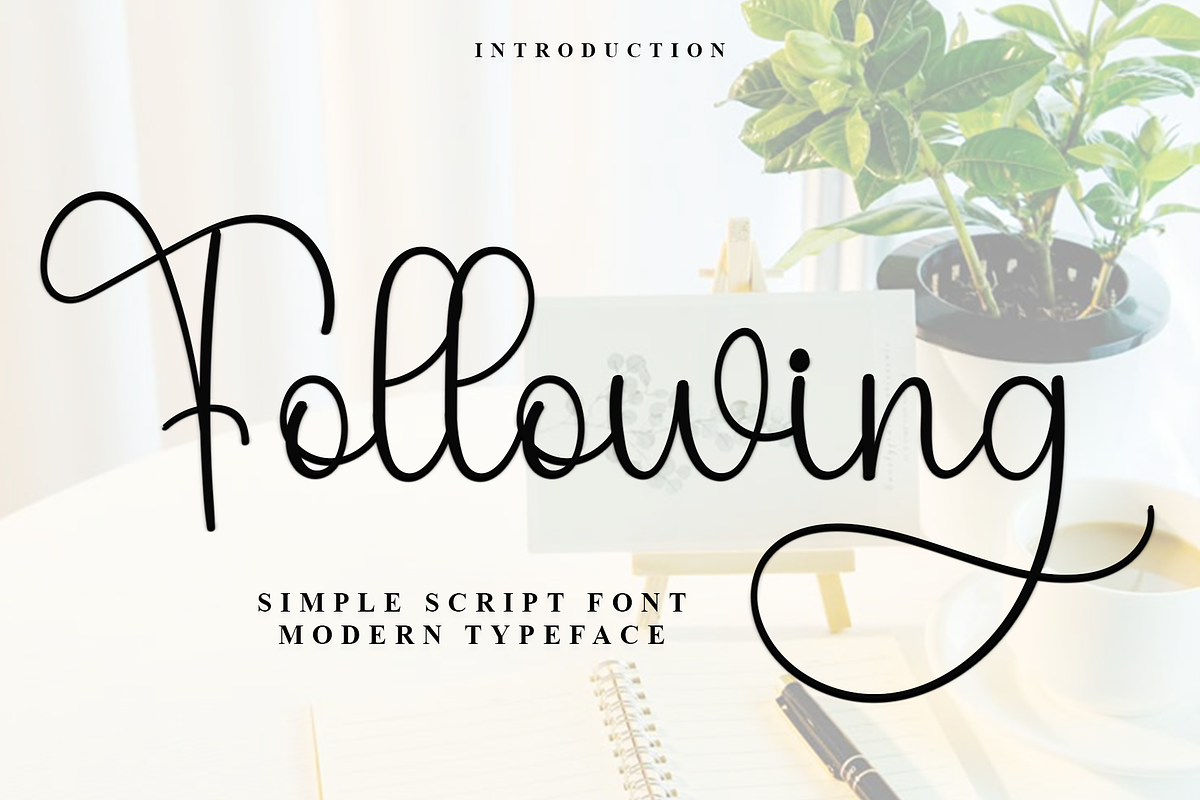 Following, a Handwritten Font by FreshTypeINK (Photo 1 of 7)