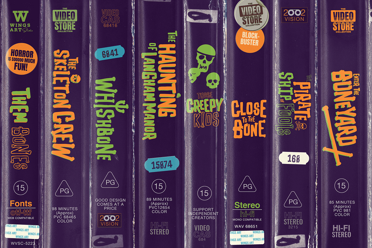 Them Bones: A Novelty Halloween Font, a Font by Wingsart Studio (Photo 2 of 16)