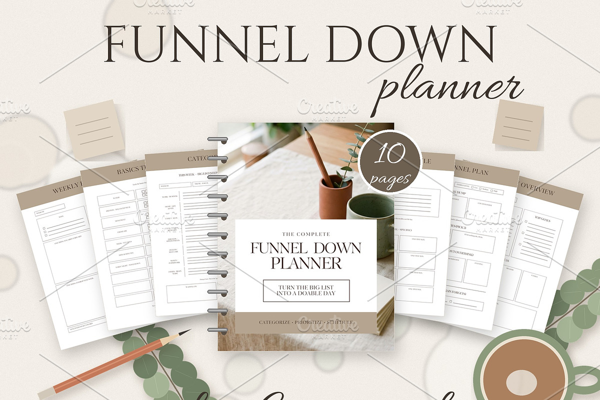 Funnel Down Planner, a Brochure Template by Daring Digies (Photo 1 of 6)