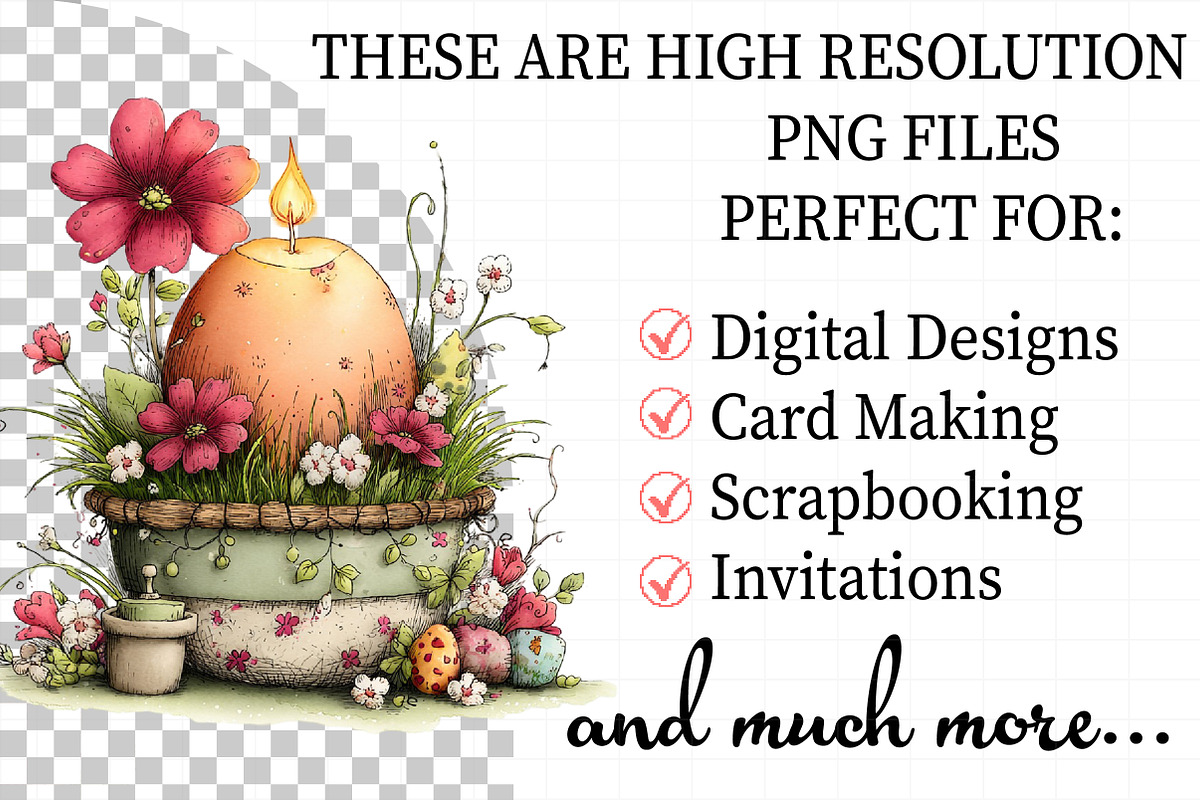Easter Egg Candle Clipart, an Illustration by Daily.Designs (Photo 2 of 8)