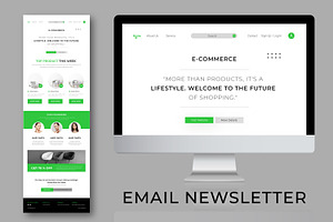 Business Promotion Email Newsletter, a Stationery Template by MightyDesign