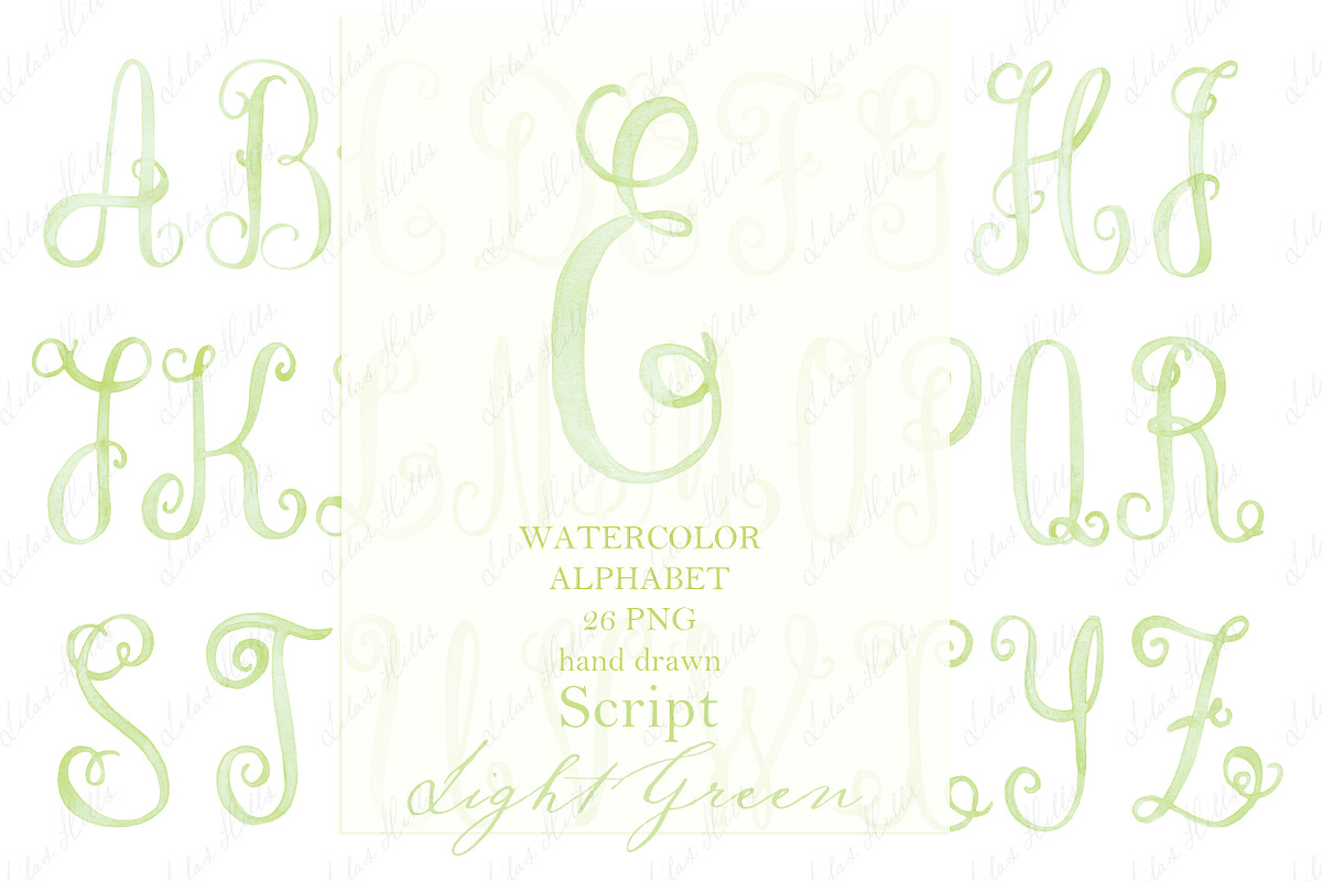 Script Wedding Monogram PNG Green, a Graphic by LABFcreations (Photo 1 of 3)