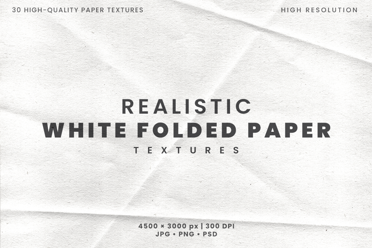 Realistic White Folded Paper Texture, a Texture Graphic by Ary_ngeblur (Photo 1 of 8)
