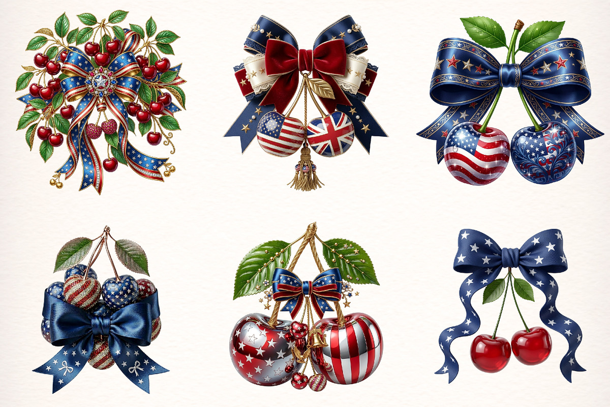 Coquette Cherry Bow Clipart, a Transportation Illustration by Digital Artistic99 (Photo 2 of 9)