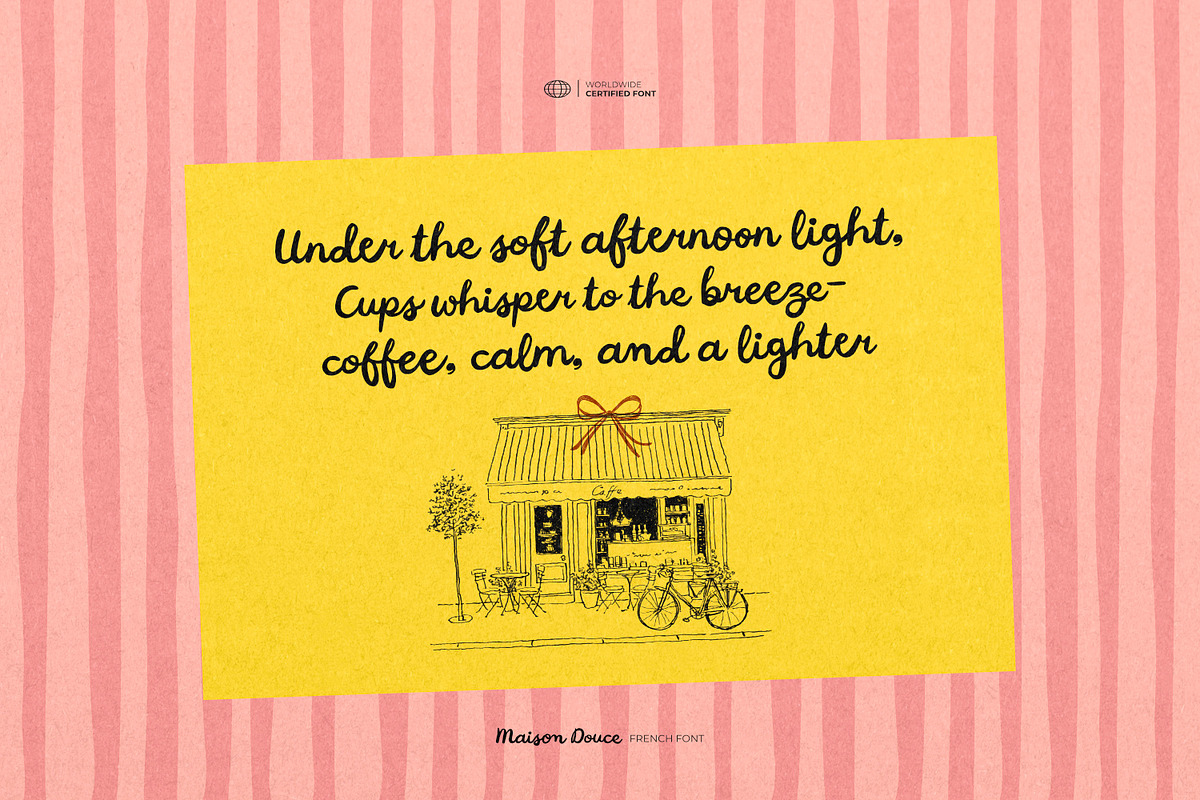 Maison Douce - French Font, a Script Font by ikiiko (Photo 5 of 7)
