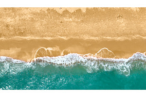 Aerial top view from drone of blue